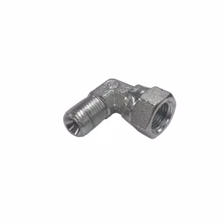 Raccord hydraulique 1/4'' mâle BSP vers 1/4'' femelle BSP coudé