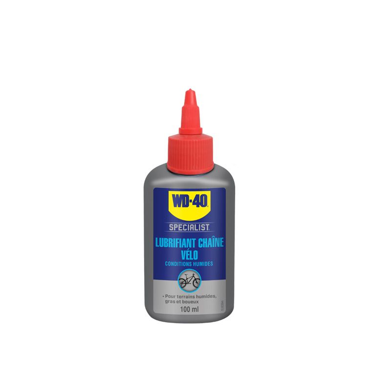 WD-40 Lubrifiant chaîne vélo cond. humides 100 ml