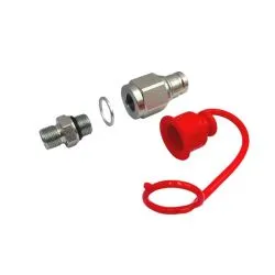 Raccord Push Pull 3/8'' mâle anti-pollution à clapet plat