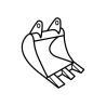 Godet Banane Accort® 150mm - pour mini-pelle de 3 à 4T Godet Banane Accort® 150mm - pour mini-pelle de 3 à 4T