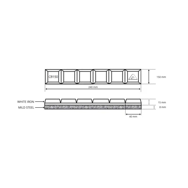 Barre de blindage Chocky Bar 240x150x23mm