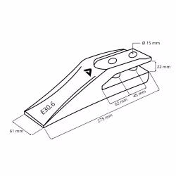 Dent à boulonner E30.6 - Pour Mini-pelle, mini-chargeur etc.