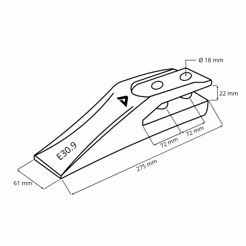 Dent à boulonner E30.9 - Pour Mini-pelle, mini-chargeur etc.