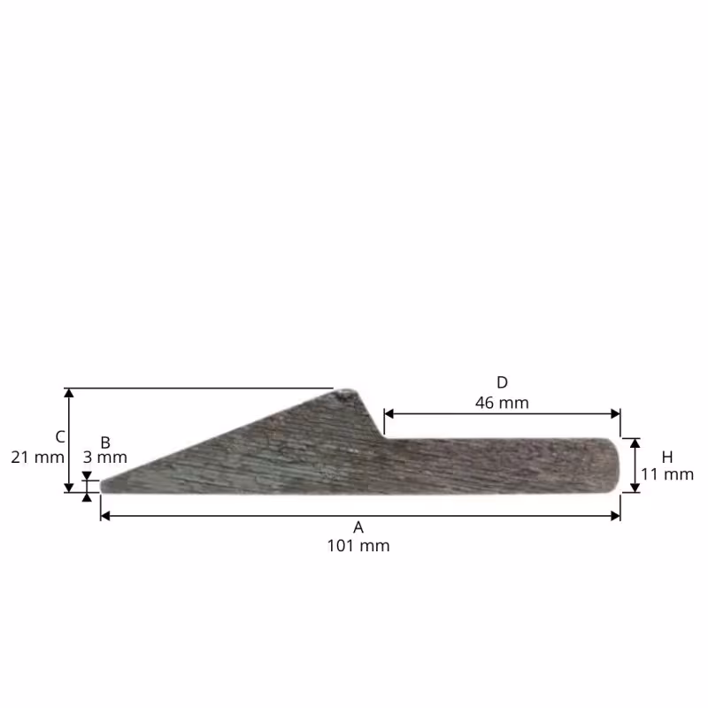 Lame demi-flèche acier 520 HB profil 101 x 11 mm - 1 mètre