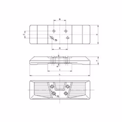 Patin caoutchouc CityPad  Accort® Pas190xL600 160,4x124,4x62mm M20