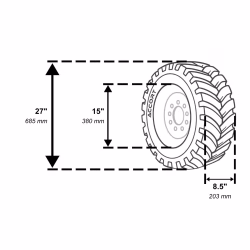 Pneu de mini-chargeur 27x8.50 - 15 / 8 PLIS - MT