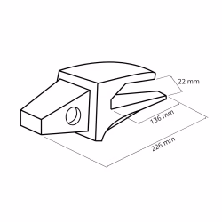 Porte-dent CAT J225 - Pour lame de 20mm