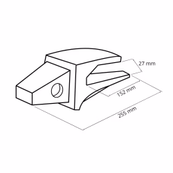 Porte-dent CAT J250 - Pour lame de 25mm