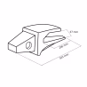 Porte-dent Caterpillar J350 (Lame: 40mm) Accort®