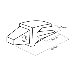 Porte-dent Caterpillar J400 - Pour lame de 45mm