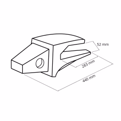 Porte-dent Caterpillar J460 - Pour lame de 50mm