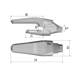 Porte-dent 1MG55WC3 MTG Kingmet
