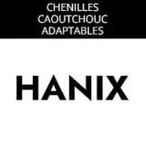 Chenille en caoutchouc pour mini pelle Hanix